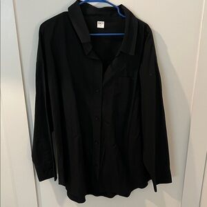 Oversized Black Button Down